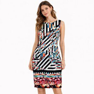 ISLE by Melis Kozan Sleeveless Dress Multi Print Size Small